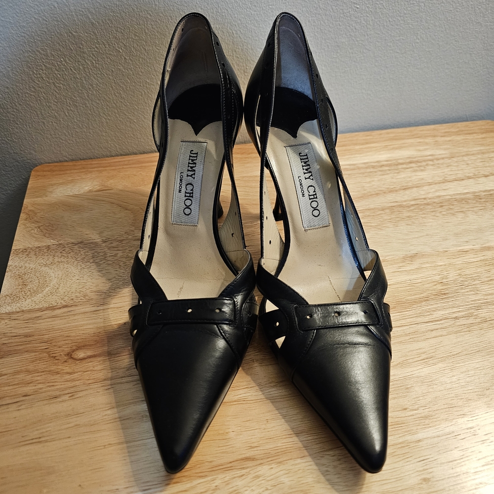 Jimmy Choo Black Heels Sleek Elegant Design